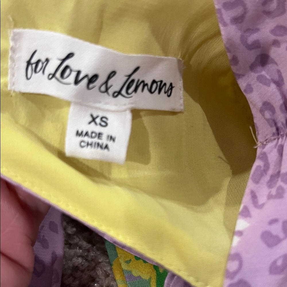 FOR LOVE AND LEMONS Dubois mix print mini dress in Freedom Floral - Picture 9 of 10